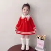 Ropa de Otoño para Niñas Vestido de Manga Larga Cuello de Muñeca Suéter de Punto de Otoño para Niños Vestido de Princesa Vestido de Lana Súper Hermoso
