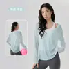 Camiseta Fitness Manga Longa com Decote Grande Feminina Look Emagrecedor Solto Top de Yoga Blusa Esportiva Solta e Macia Amiga da Pele