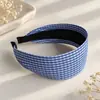 Diadema de Camisa Primavera y Verano Simple de Ala Ancha Pinzas para el Cabello a Cuadros Estilo Coreano Diadema para Toda la Cabeza Diadema de Presión Accesorios para el Cabello Tocado