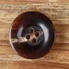 Botones Naturales de Cuerno con Forma de Tazón Cóncavo en Color Negro y Café, Diseño Versátil y Sencillo, Adecuados para Abrigos y Pantalones