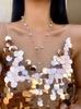 1 Peça de Colar/Pulseira Longa Colorida com Bolinhas Douradas/Prateadas Estilo Moda Europeu e Americano Acessórios de Decoração para Festa Liga de Metal