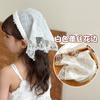 Diadema a cuadros colorida para niña, diadema antideslizante estilo pastoral con encaje triangular, diadema para bebé, tarjeta para el cabello