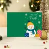 Tarjeta de felicitación plegable de Navidad en inglés, Vintage, Nicho, Gama alta, en blanco, para escribir a mano, Nochebuena, Regalo de Navidad, Tarjeta de bendición