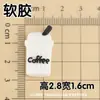 Mini accesorios de goma suave de dibujos animados negros para hacer uno mismo, funda para teléfono móvil, zapatillas con agujeros, parche, horquilla para el pelo, material decorativo para refrigerador