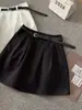 Saia Simples Estilo Coreano para Mulheres, Nova Moda de Verão, Cobre o Quadril, Emagrecimento, Cintura Alta, Saia Evasê Guarda-chuva, Saia Curta Versátil Casual