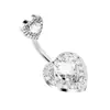 Venta Caliente Acero Inoxidable Varios Anillos de Ombligo de Flor de Zircón Clavos de Ombligo Clavos de Ombligo Étnicos Joyería de Piercing Corta