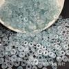 Contas de ábaco com furo grande de 6 mm azul gelo alto contas soltas atacado faça você mesmo pulseira de jade joias colar espaçador acessórios