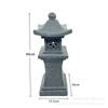 Luces Solares de Jardín para Exterior Luces Decorativas de Resina con Adornos de Torre de Piedra Japonesa Estilo Zen para Jardín Patio Luces Solares
