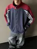 Sudadera de moda estilo americano con tres rayas para hombre, nuevo modelo otoño e invierno 2026, simple, casual, versátil, chaqueta sudadera con cuello alto