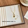 Pingente de pedra olho de tigre na cor dourada, colar ajustável para mulheres, outono/inverno, luxo leve, design de nicho, corrente longa para suéteres, acessório decorativo