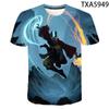 Camiseta de cuello redondo con impresión digital 3D de Avatar: El último maestro del aire, novedad de verano