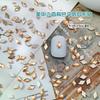 Strass Champagne Fundo Plano, Strass para Arte de Unhas, Strass Mini Pequenos Irregulares Dourado Maillard Fantasma para Preenchimento de Unhas
