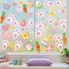 Pegatinas de Pared de Huevos de Pascua al por Mayor 2026 Nuevas Pegatinas Estáticas de Zanahoria Coloridas Transfronterizas Decoración Festiva Pegatinas para Vidrio