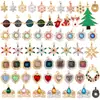 M84 Acessórios para Joias DIY Cobre Puro Banhado a Ouro Série de Natal Disco Floco de Neve Estrela Planeta Colar