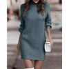 Nuevo suéter de cuello alto de manga larga para mujer de otoño e invierno transfronterizo AliExpress comercio exterior europeo y americano Amazon vestido suéter