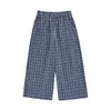Pantalones casuales a rayas vintage sueltos rectos para niñas Wulibu, pantalones largos de verano 2026 para niños, pantalones transpirables