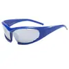 Gafas de Sol Tecnológicas Futuristas, Montura Pequeña, Gafas Deportivas de Ciclismo Personalizadas, Gafas de Sol Europeas y Americanas Transfronterizas con Forma Especial Y2K