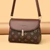 Bolso de Hombro Individual Estampado Retro Transfronterizo Nuevo Bolso Cruzado de Moda de Alto Valor Sentido de Alta Gama Pequeño Bolso Cuadrado para el Viaje Diario de Mujer Femenino