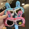 Conejo de Silicona para Niños Gafas de Sol Polarizadas Lindas de Bebé Dibujos Animados Conejo Violento Gafas de Sol para Niños Forma de Oreja Larga