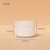 Tarro de Crema PP de Doble Capa 10/50/100g Contenedor para Mascarilla de Barro Mascarilla Capilar 200/300ml Tarro Mate Rellenable para Crema
