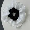 Falda Blanca Super Hada Borde Temperamento Doble Capa Anillo para el Pelo de Intestino Grueso Borde Ancho Exhibición de Cabello Cantidad Múltiples Placas Bola de Pelo Cuerda para el Pelo Accesorios para el Cabello