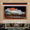 Pintura Colgante Auspiciosa de Xizang Arte Textil Estilo Étnico Tela Colgante Decoración del Hogar de Xizang Pintura con Cinta Colgante para Casa de Huéspedes Hotel Mural