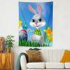 Tapiz Decorativo Nuevo de Pascua Transfronterizo Diseño de Lugar para Fiesta Tela de Fondo de Conejo de Dibujos Animados Tela Colgante de Huevo
