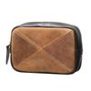 Bolso de mano pequeño cuadrado de piel de vaca vintage hecho a mano, bolso de mano para hombre de piel de Caballo Loco, bolso multifuncional de piel auténtica con cremallera para teléfono móvil.