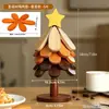 Porta-copos de Madeira para Panela Isolante Térmica de Árvore de Natal Nórdica, Porta-copos Doméstico Resistente ao Calor Anti-Escaldante, Artesanato Decorativo de Mesa para Café