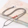 Cordón trenzado de cuatro hebras DIY tejido jade texto dorado jugar nada tarjeta colgante cuerda al por mayor nudo mandala cuerda de collar
