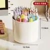 Caja de almacenamiento cosmético de escritorio, gran capacidad, lujo ligero, con divisores, soporte para brochas de maquillaje, estante de almacenamiento a prueba de polvo tipo cajón