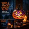 Lámpara de mesa de calabaza de Halloween de resina витраж transfronteriza