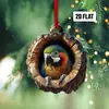 Decorações de Natal Coruja Guaxinim Transfronteiriças Decorações de Árvore de Natal Pingentes Pequenos Planos de Acrílico