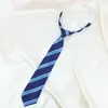 Gravata Estilo Preppy Uniforme Estudantil Estilo Japonês Listrado jk/dk Grátis Camisa Vermelha Cinza Azul Acessórios de Uniforme Masculino e Feminino