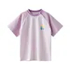 Camiseta Infantil Sunshine de Cristal Outubro Moda Verão Cartoon Versátil Secagem Rápida Fresca Manga Curta