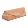 Caja plegable de corcho para gafas caja triangular plegable para gafas de sol de miopía fábrica venta al por mayor caja de gafas con logotipo imprimible