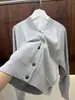 BORBOTIE Ropa de punto para mujer 2026 Primavera y Otoño Nuevo Estilo BC Old Money Cuello alto Chaqueta cárdigan de cachemira