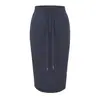 Conjunto de Moletom Cropped com Capuz e Zíper Estilo Coreano Feminino Outono Saia Midi Elástica com Cordão e Fenda nas Costas