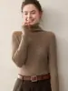 Suéter Pulóver Cuello Alto de Punto para Mujer 2026 Otoño/Invierno de Cachemira Pura Ajustado Versátil Suave Agradable a la Piel