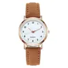 Reloj para Mujer con Correa de Cuero de Diseño Sencillo Transfronterizo, Reloj para Mujer con Sentido Avanzado, Reloj Decorativo Pequeño y Fresco para Niñas
