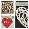 Accesorios de joyería DIY Corazón AMOR ficha de madera hueca decoración de boda festiva colgante de Navidad ventas directas de fábrica
