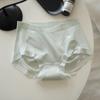 Bragas Ligeras de Talle Medio sin Costuras para Mujer Talla Grande 10A Antibacterianas con Ácido Hialurónico Cuidado de Seda de Morera Forro de la Entrepierna
