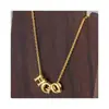 Producto Nuevo Transfronterizo Europeo y Americano Collar con 26 Letras Iniciales Informal y Más Fácil de Combinar Collar con Colgante de Letra Miniatura Adecuado para el Uso Diario