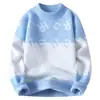 Outono e Inverno Mais Vendidos Anti-Pilling Jacquard de Pelo Sintético Gola Meia-Alta Suéter Venda Direta da Fábrica Tricô Masculino Pode Ser Bordado