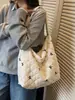 Bolsa de Gran Capacidad para Hilo de Bordado de Diamantes 2025 Nueva Versátil para Viajes Diarios Bolso de Hombro Cruzado para Mujer Bolso de Algodón Bolso Tote
