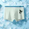 Roupa Íntima Masculina, Malha de Seda Gelo, Novo Estilo de Verão, Fina com Estampa de Desenho Animado, Cuecas Boxer Infantis de Tamanho Médio e Grande, Boxer para Estudantes