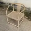Silla Zen, Silla Maestro, Silla de Madera de Olmo, Silla de Madera Blanca sin Acabado, Sillón, Silla Imperial, Silla Zen Simple, Silla de Meditación, Madera Maciza, Estilo Chino Nuevo