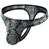 Nova roupa íntima masculina em formato de T, estampa de leopardo e cobra, roupa íntima europeia e americana, cintura baixa, comércio exterior, roupa íntima sexy em formato de T para homens
