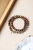 Pulsera de Agarwood Natural con Cuentas de Hoja de Jade Pulsera para Mujer, Cuentas de Joyería Fina Retro, Nuevo Estilo Chino