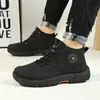 Botas de Neve Masculinas Modelo Inverno 2026, Sapatos Quentes de Algodão com Forro de Fleece, Antiderrapantes Impermeáveis Sapatos de Pai, Botas de Algodão de Cano Médio para Meia-Idade e Idosos